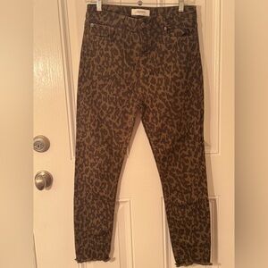 Zara Woman Animal Print Skinny Jeans
